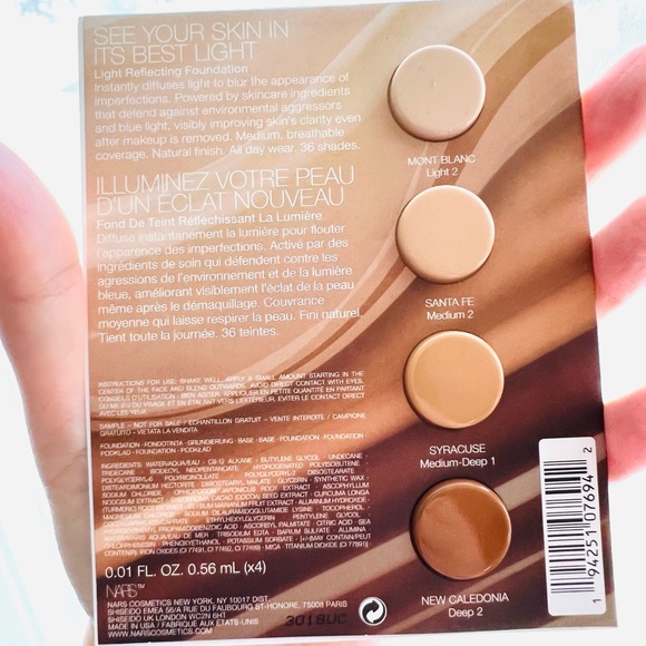 5 for 25⚡️ NARS Light Reflecting Advanced Skincare Foundation 2.24ml - Picture 2 of 4